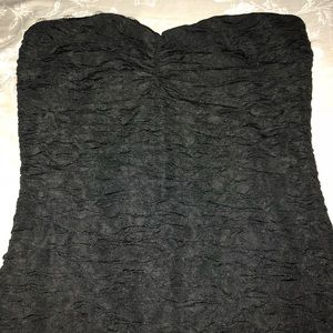 Miroa ruched black mini dress in size XS